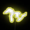 RGB Color Changing LED Sign with Customizable Neon Lake Effect