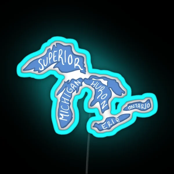 Great Lakes RGB Neon Sign