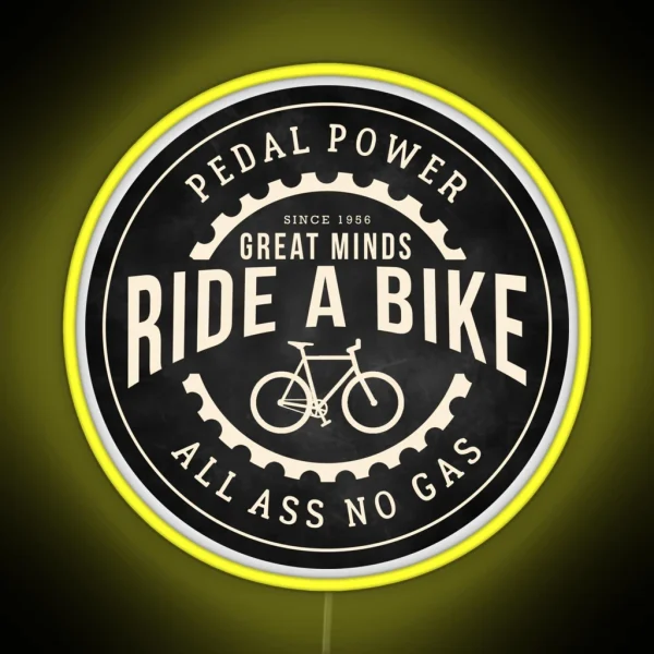 Great Minds Ride A Bike RGB Neon Sign