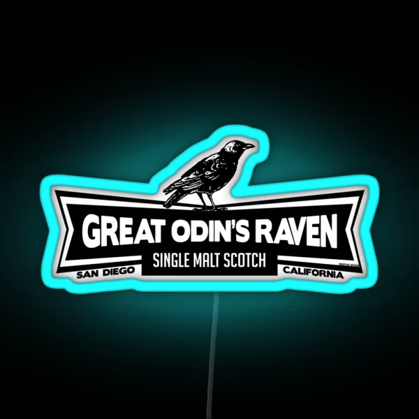 Great Odin S Raven Single Malt Scotch RGB Neon Sign