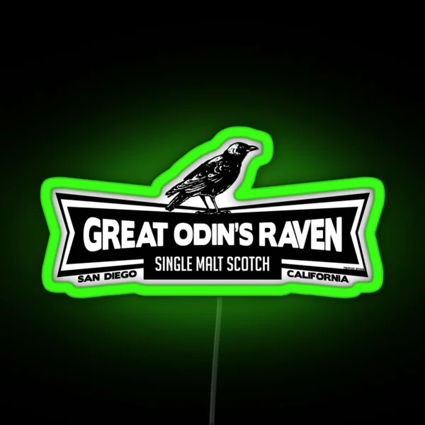 Great Odin S Raven Single Malt Scotch RGB Neon Sign