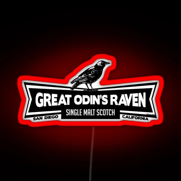 Great Odin S Raven Single Malt Scotch RGB Neon Sign