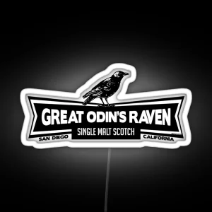 Great Odin S Raven Single Malt Scotch RGB Neon Sign