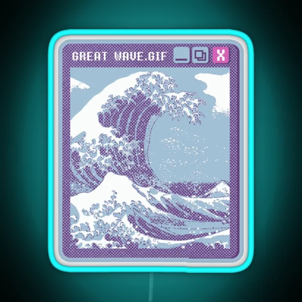 Great Wave Gif Led RGB Neon Sign