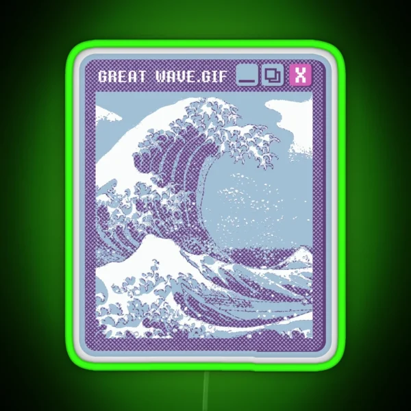 Great Wave Gif Led RGB Neon Sign