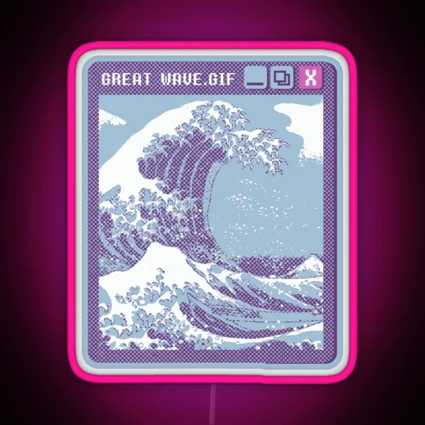 Great Wave Gif Led RGB Neon Sign