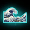 Brighten Your Space with Vibrant 'Great Wave' Hokusai Neon Artwork Sign