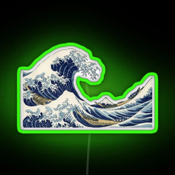 Great Wave Off Kanagawa RGB Neon Sign