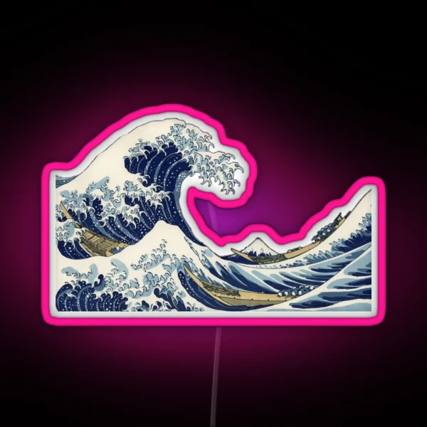 Great Wave Off Kanagawa RGB Neon Sign