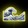 Vibrant Colorful Kanagawa Wave Scene LED Neon Art Sign Display