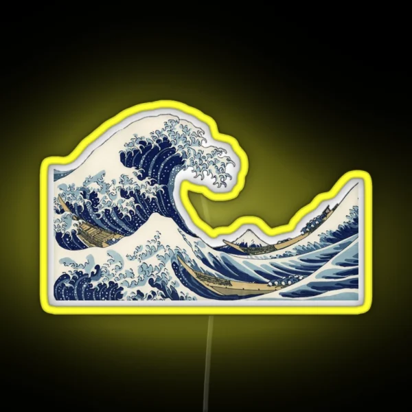 Great Wave Off Kanagawa RGB Neon Sign