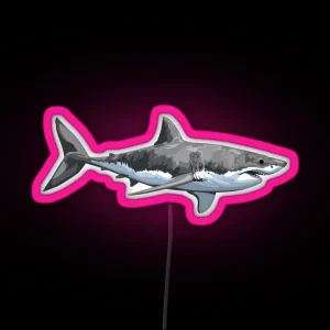 Great White Shark RGB Neon Sign