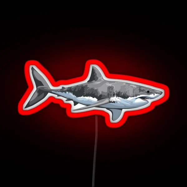 Great White Shark RGB Neon Sign