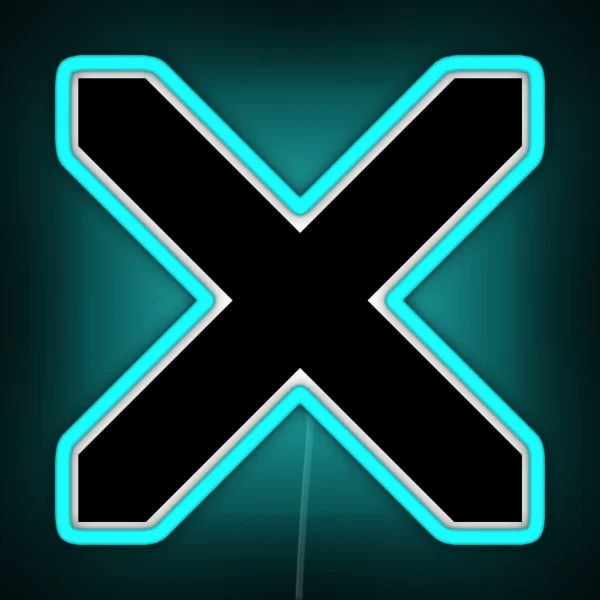 GREEK X CROSS Small Pattern RGB Neon Sign
