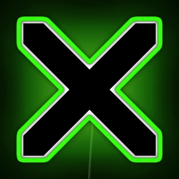 GREEK X CROSS Small Pattern RGB Neon Sign
