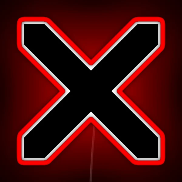 GREEK X CROSS Small Pattern RGB Neon Sign