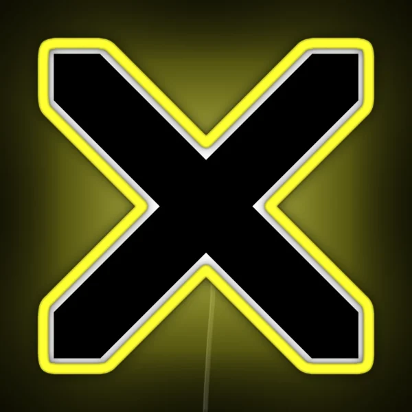 GREEK X CROSS Small Pattern RGB Neon Sign