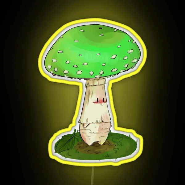 Green Amanita Muscaria Fairy RGB Neon Sign