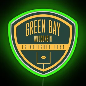 Green Bay Football RGB Neon Sign