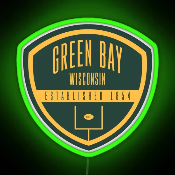 Green Bay Football RGB Neon Sign