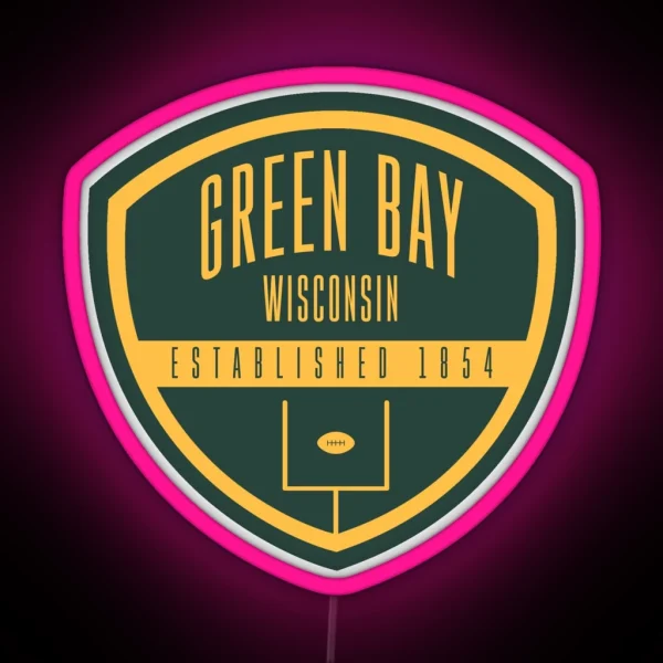 Green Bay Football RGB Neon Sign