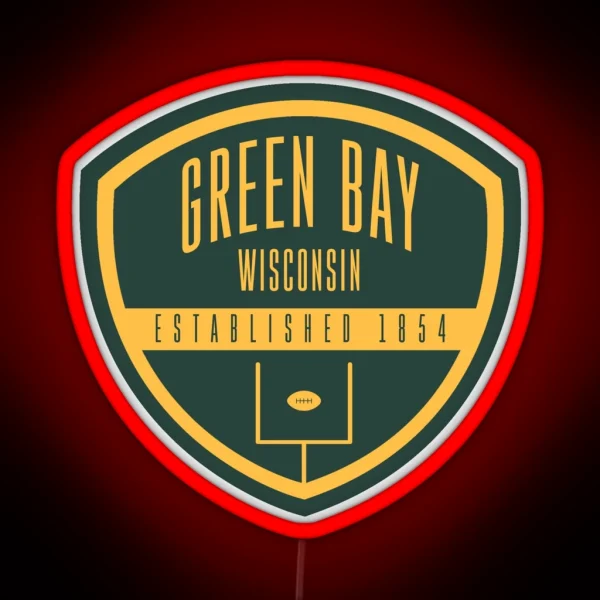 Green Bay Football RGB Neon Sign