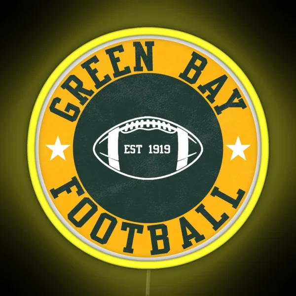 Green Bay Football RGB Neon Sign