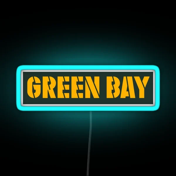 Green Bay Stencil RGB Neon Sign
