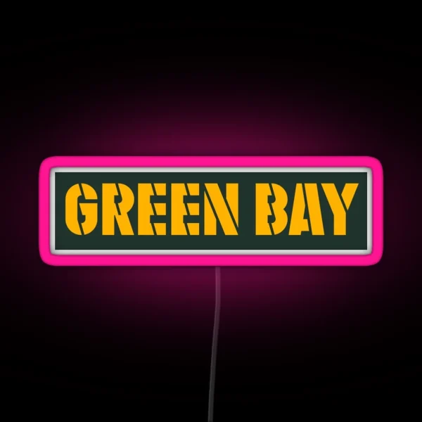 Green Bay Stencil RGB Neon Sign