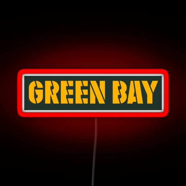 Green Bay Stencil RGB Neon Sign