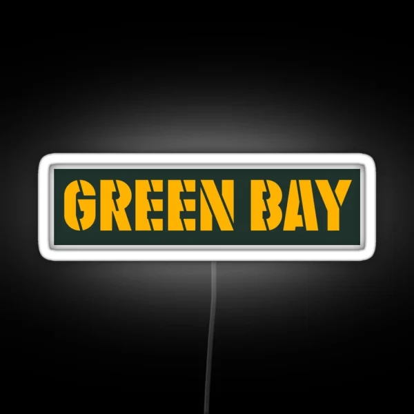 Green Bay Stencil RGB Neon Sign