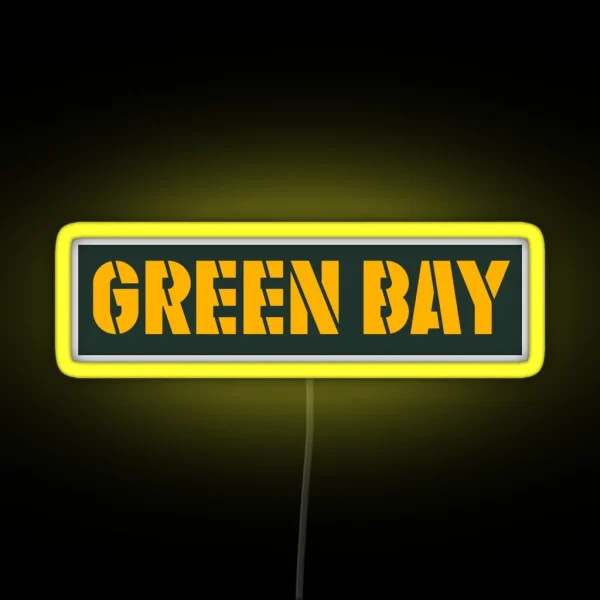 Green Bay Stencil RGB Neon Sign