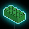 Eye-catching Green Brick Neon Sign with Color-Changing RGB Light Effects
