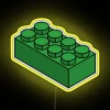 RGB Color Changing LED Neon Sign with Green Brick Design