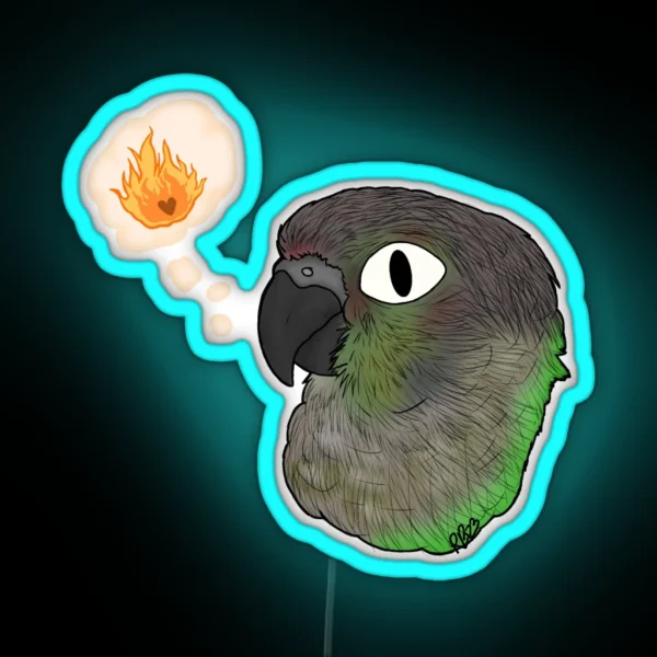 Green Cheek Chaos RGB Neon Sign