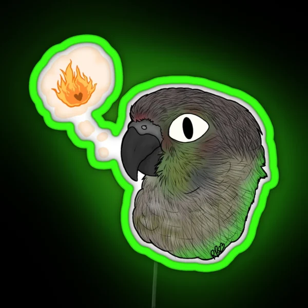 Green Cheek Chaos RGB Neon Sign