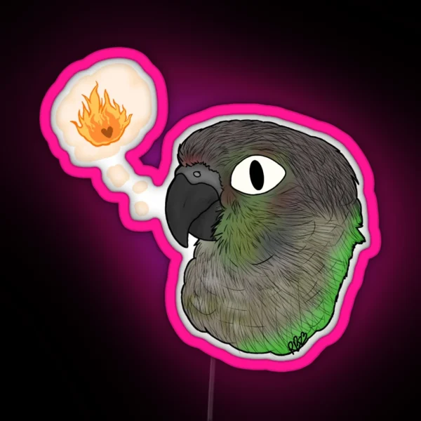 Green Cheek Chaos RGB Neon Sign