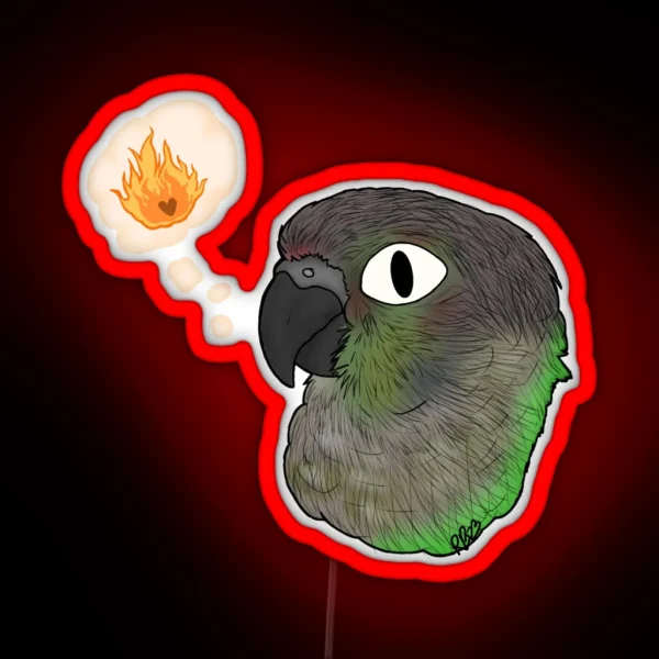 Green Cheek Chaos RGB Neon Sign