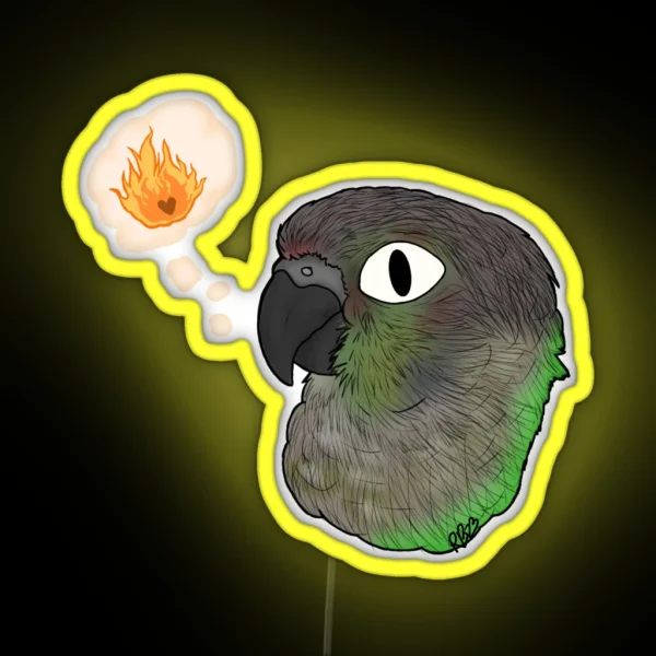 Green Cheek Chaos RGB Neon Sign