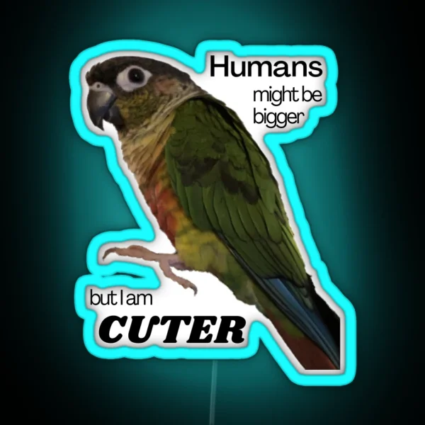 Green Cheek Conure Design Conure Small Parrot Parakeet RGB Neon Sign