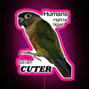 Green Cheek Conure Design Conure Small Parrot Parakeet Parrot Lover RGB Neon Sign