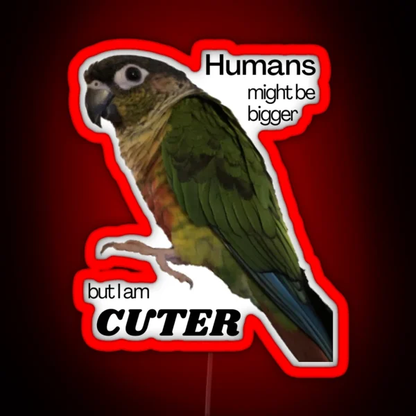 Green Cheek Conure Design Conure Small Parrot Parakeet RGB Neon Sign