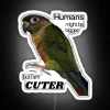 Eye-catching vibrant green parrot-inspired neon sign for small bird enthusiasts