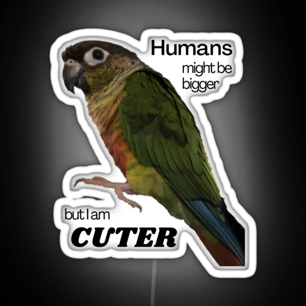 Green Cheek Conure Design Conure Small Parrot Parakeet RGB Neon Sign
