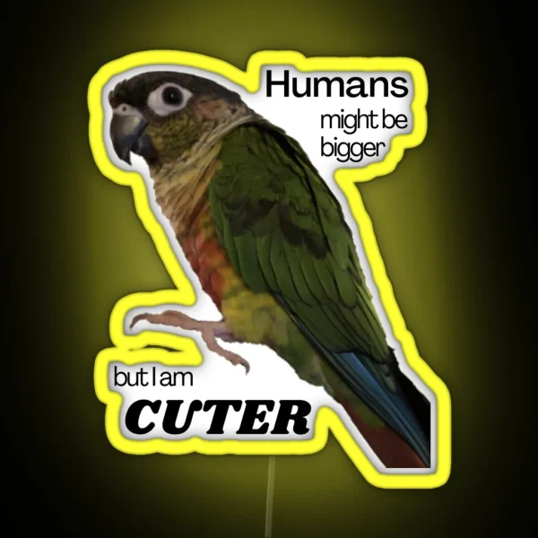 Green Cheek Conure Design Conure Small Parrot Parakeet RGB Neon Sign