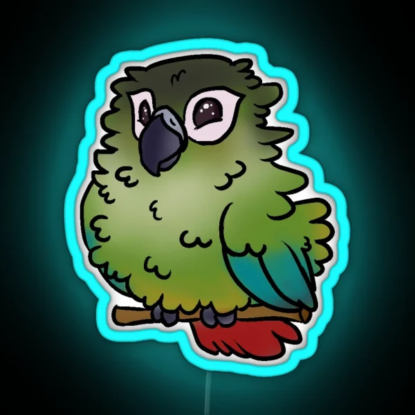 Green Cheek Conure RGB Neon Sign