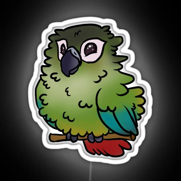 Green Cheek Conure RGB Neon Sign