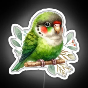 Green Cheek Conure RGB Neon Sign