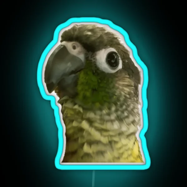 Green Cheek Conure RGB Neon Sign