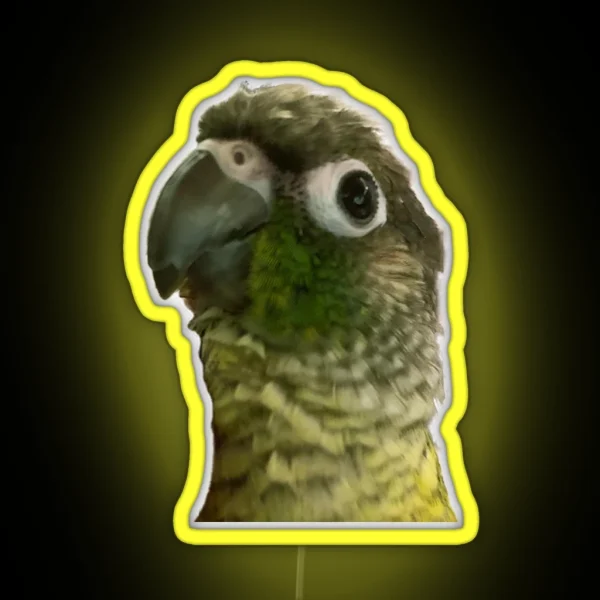 Green Cheek Conure RGB Neon Sign